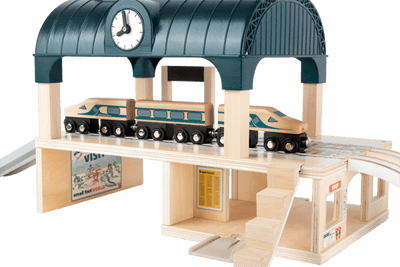 Small Foot Train Station Playset with Accessories - Wee Bee Baby Boutique