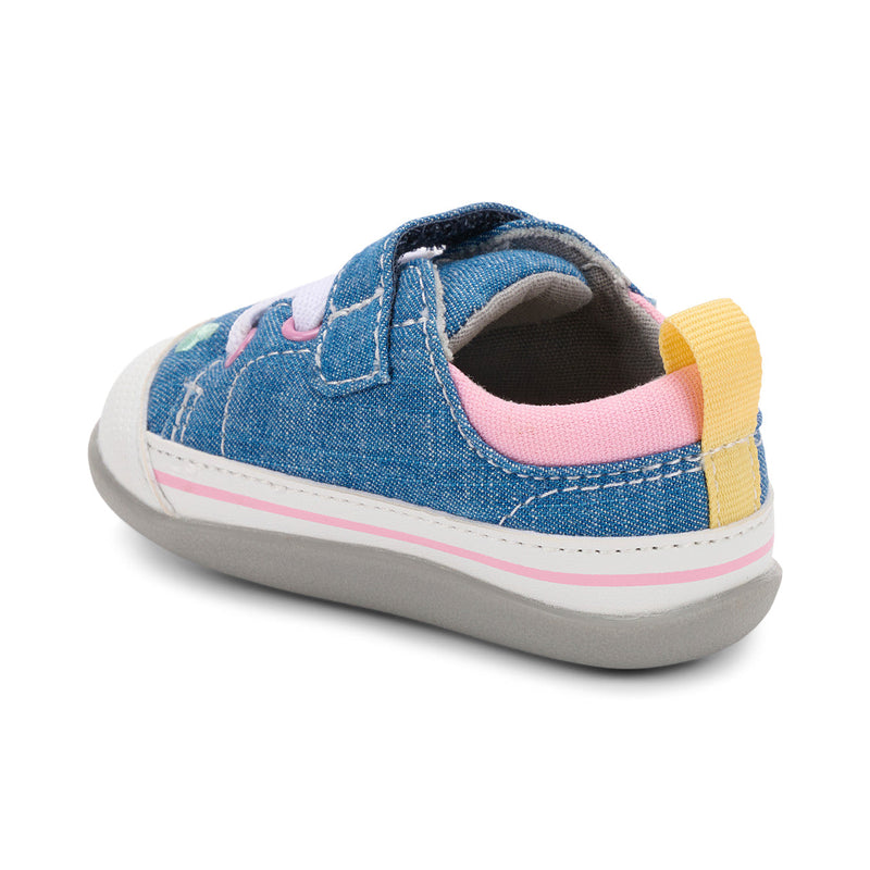 Stevie First Walkers - Chambray/Happy
