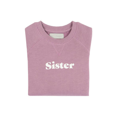Violet 'Sister' Sweatshirt-Wee Bee Baby Boutique