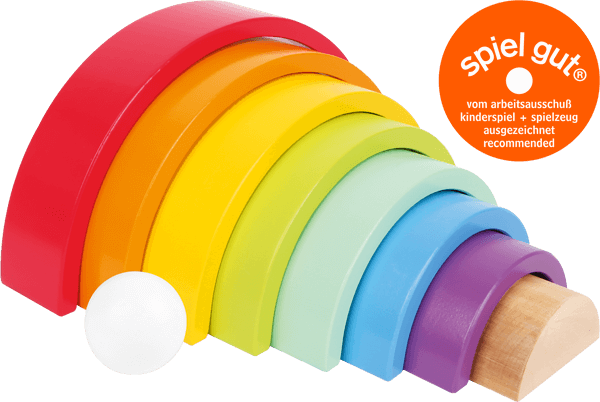 Wooden Rainbow Stacking Toy - Wee Bee Baby Boutique